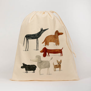 Dog breeds drawstring bag