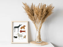 Load image into Gallery viewer, Dog breeds art print
