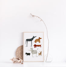 Load image into Gallery viewer, Dog breeds art print
