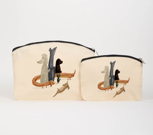 Pack of dogs cosmetic bag