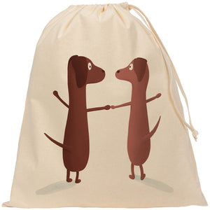 Kids dogs drawstring bag