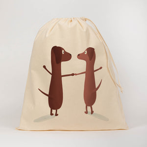 Dogs drawstring bag
