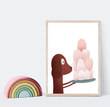 Load image into Gallery viewer, Dog and jelly art print
