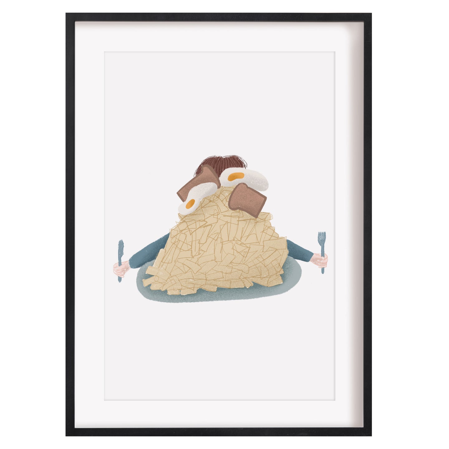 Chips and egg art print