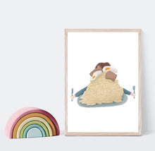Load image into Gallery viewer, Chips and egg art print
