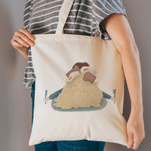 Load image into Gallery viewer, Greedy eater reusable, cotton, tote bag

