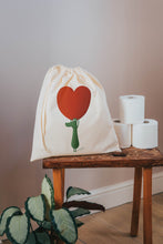 Load image into Gallery viewer, Frank with heart drawstring bag

