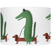 Load image into Gallery viewer, Crocodile and dog lamp shade/ceiling shade

