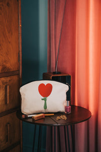 Frank with heart cosmetic bag