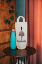 Load image into Gallery viewer, Happy birthday bottle bag - wine tote - gift bag

