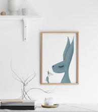 Load image into Gallery viewer, Print of a hare drinking a cocktail
