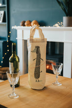 Load image into Gallery viewer, Hula hoop poodle bottle bag - wine tote - gift bag
