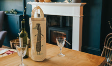 Load image into Gallery viewer, Hula hoop poodle bottle bag - wine tote - gift bag
