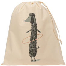 Load image into Gallery viewer, Kids poodle with hula hoop drawstring bag
