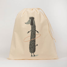 Load image into Gallery viewer, Kids poodle with hula hoop drawstring bag
