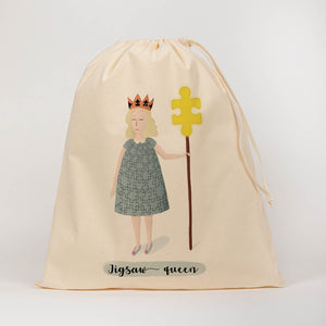 Jigsaw queen drawstring bag