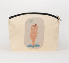 Load image into Gallery viewer, Lady in the shower cosmetic bag
