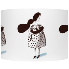 Load image into Gallery viewer, Lady with cat lamp shade/ceiling shade
