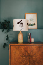 Load image into Gallery viewer, Lady with cat lamp shade/ceiling shade
