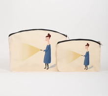 Load image into Gallery viewer, lady with torch cosmetic bag
