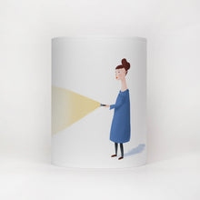 Load image into Gallery viewer, lady with torch lamp shade/ceiling shade
