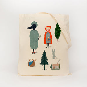 Little red riding hood reusable, cotton, tote bag