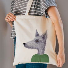 Load image into Gallery viewer, Lurcher reusable, cotton, tote bag
