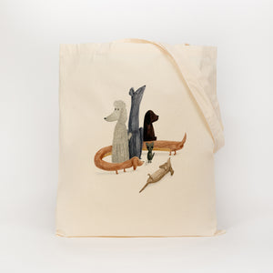 Pack of dogs reusable, cotton, tote bag