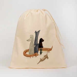 Pack of dogs drawstring bag