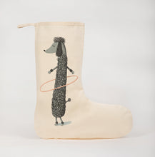 Load image into Gallery viewer, Hula hoop poodle Christmas stocking
