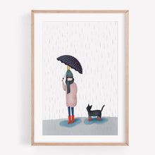 Load image into Gallery viewer, Raining art print
