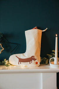 Sausage dog Christmas stocking