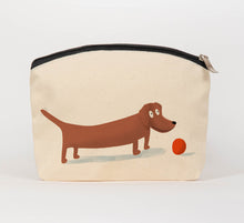Load image into Gallery viewer, Sausage dog cosmetic bag
