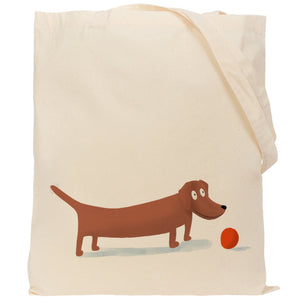 Sausage dog reusable, cotton, tote bag