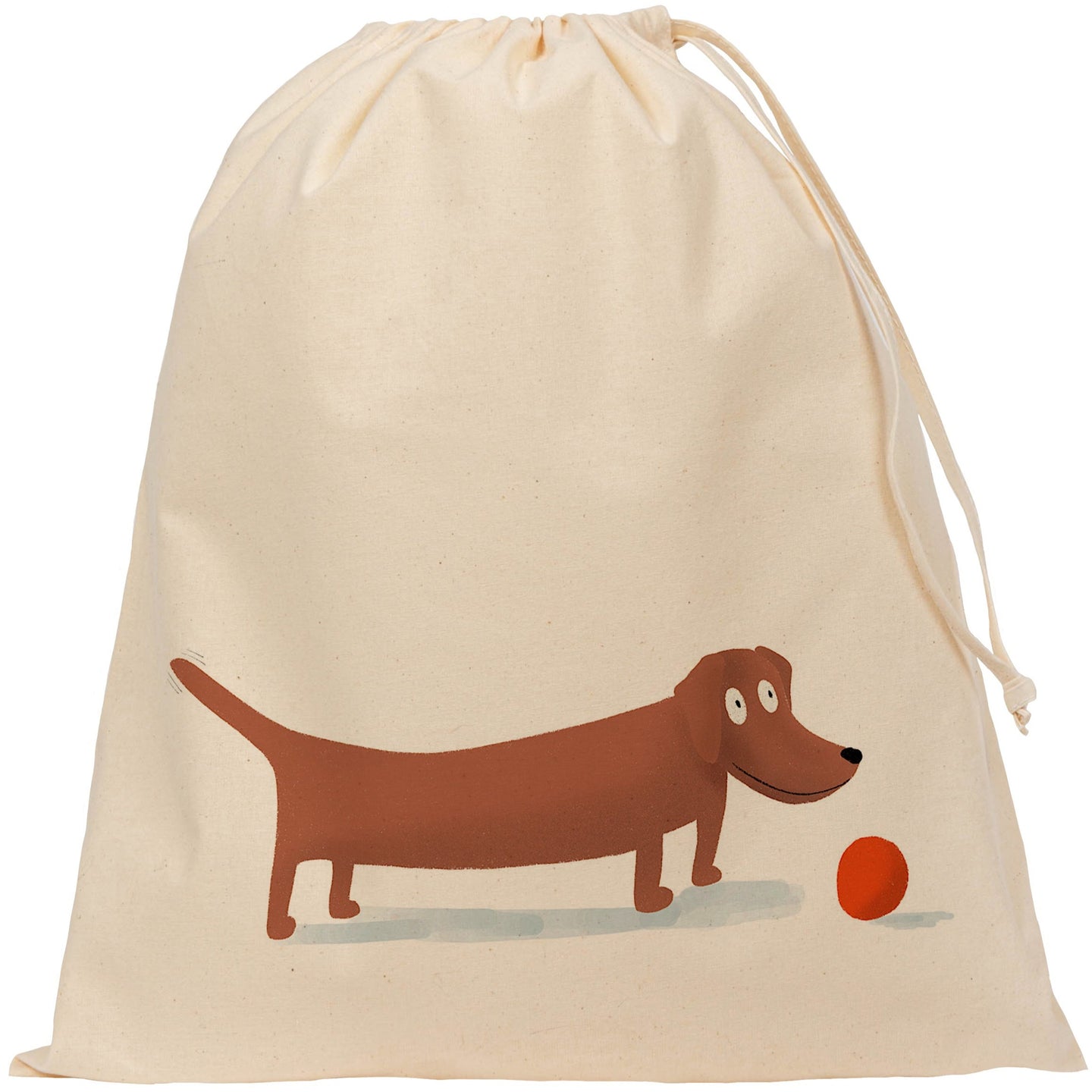 Sausage dog drawstring bag