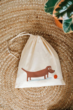 Load image into Gallery viewer, Kids sausage dog drawstring bag
