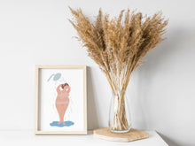 Load image into Gallery viewer, Lady in the shower art print

