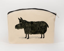 Load image into Gallery viewer, Black dog cosmetic bag
