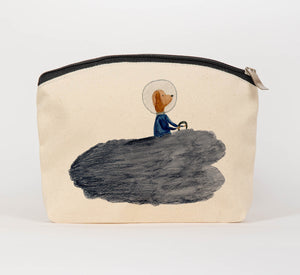 Space dog cosmetic bag