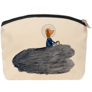 Space dog cosmetic bag