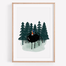 Load image into Gallery viewer, Spider in the forest art print
