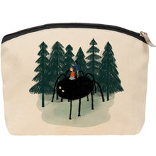Load image into Gallery viewer, Spider in the forest cosmetic bag

