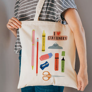 Stationery reusable, cotton, tote bag