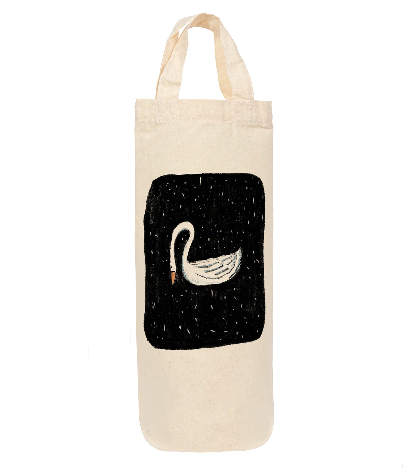 Swan bottle bag - wine tote - gift bag