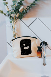 Swan cosmetic bag