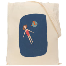 Load image into Gallery viewer, Swimming reusable, cotton, tote bag
