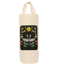Load image into Gallery viewer, swans on lake bottle bag - wine tote - gift bag
