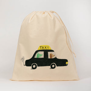 Kids taxi drawstring bag