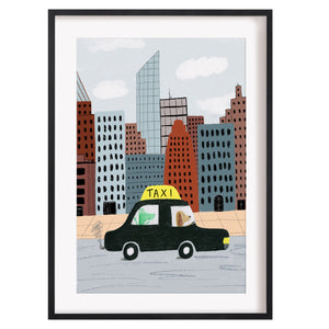 Animal taxi art print