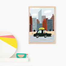 Load image into Gallery viewer, Animal taxi art print
